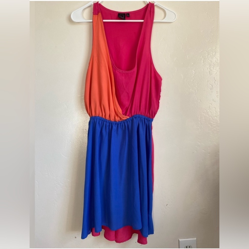 Material Girl Dress Material Girl, Pink Orange & Blue Color, Size: L
